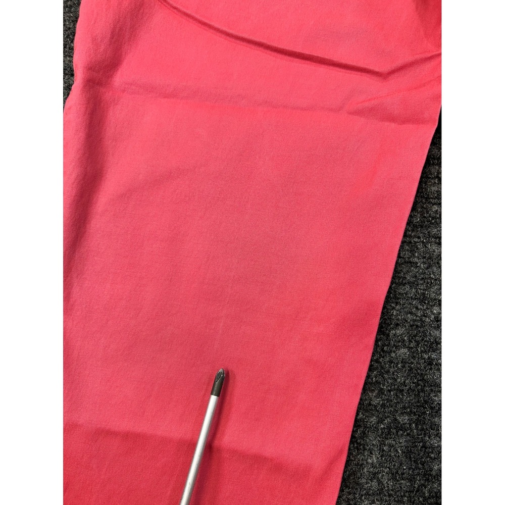 Talbots Heritage Fit Womens Coral Pink Crop Pants Straight Leg Stretch Chino 12 - Picture 5 of 9